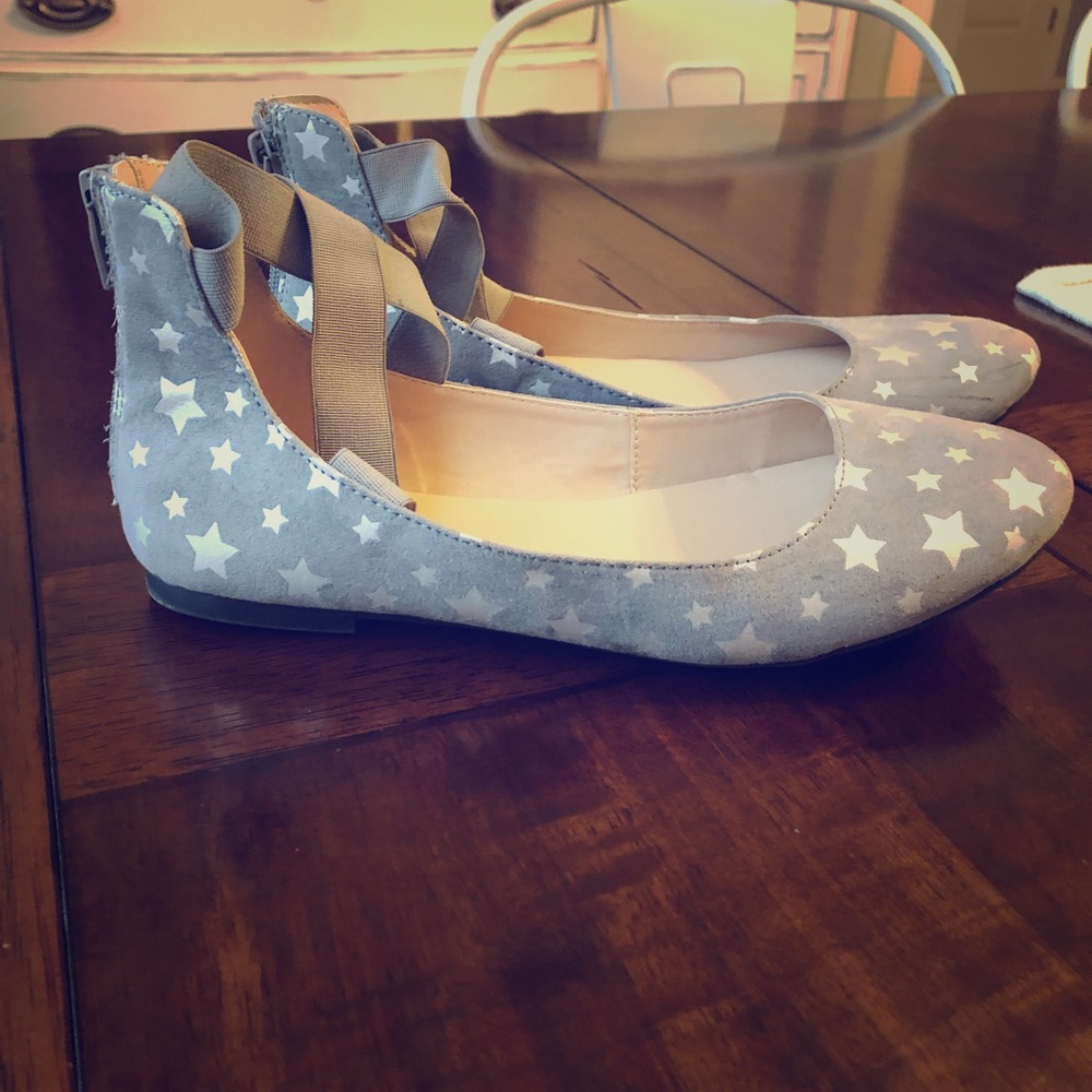 Girls grey ballet flats